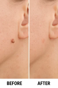 Skin tags removal Braintree before and after