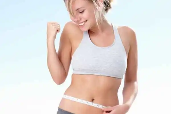 woman happy after fat reduction treatment Braintree