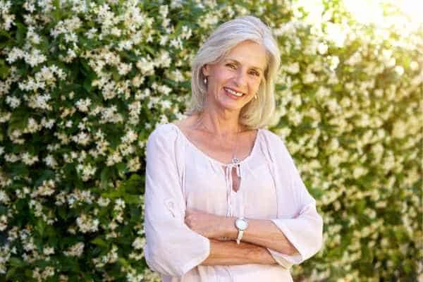 Older woman happy with urinary incontinence treatment Braintree